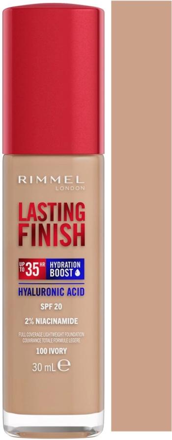 RIMMEL Lasting Finish Hyaluronic Acid dlouhotrvající hydratační make-up 100 Ivory 30 ml