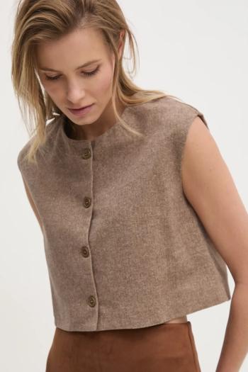 Vesta Answear.LAB hnedá farba, oversize