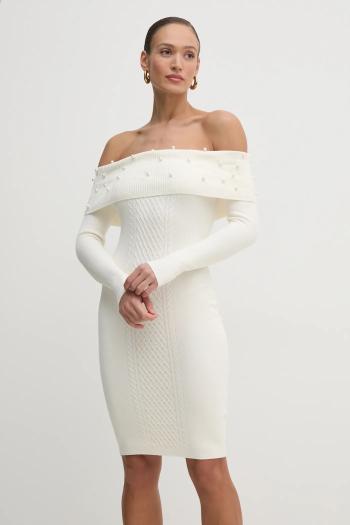 Šaty Guess AMBER béžová farba, mini, priliehavé, W5RK0G Z2YJ2