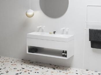 Skrinka pod umývadlo bez umývadla Ravak Lite 120x43x45 cm biela X000001867