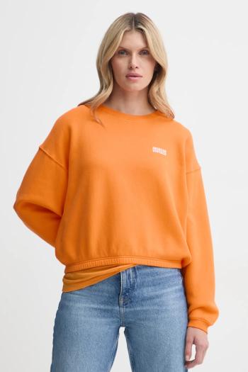 Mikina American Vintage dámska, oranžová farba, s potlačou, IZU03AE25