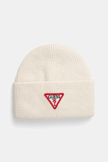 Čiapka Guess béžová farba, z hrubej pleteniny, AW5234 VIS01