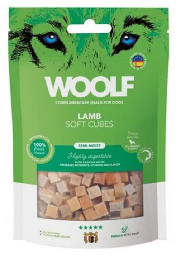 Woolf Dog Soft Cubes jahňa, maškrta pre psy 100g