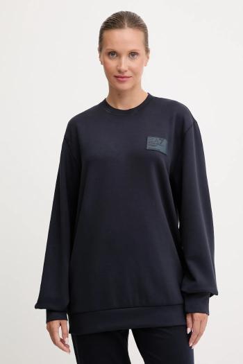 Mikina EA7 Emporio Armani tmavomodrá farba, s nášivkou, AF13790.7X000129