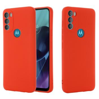 RUBBER Ochranný kryt Motorola Moto G71 5G červený