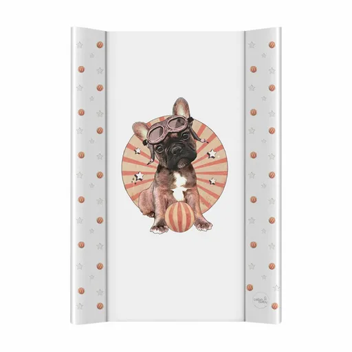 CEBA BABY Podložka prebaľovacia 2-hranná s pevnou doskou (50x70) Basic Bulldog