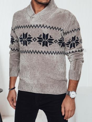 Krémový vločkový pánsky sveter Dstreet WX2269