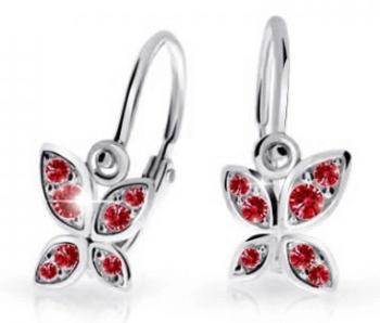 Cutie Jewellery Detské náušnice z bieleho zlata Motýliky C2259-10-X-2 červená