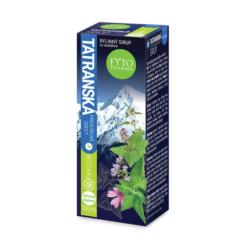 Fyto Tatranska prieduskova zmes sirup bez cukru bylinný 100 ml