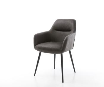 Jedálenská stolička Pejo-Flex antracit vintage kužeľovitá podnož