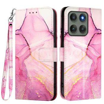 ART MARBLE Peňaženkový kryt pre Motorola Edge 60 Pro PINK PURPLE
