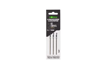 Korda Montáž Kable Leadcore Leader QC Swivel 50cm - Gravel,Korda Montáž Kable Leadcore Leader QC Swivel 50cm - Gravel