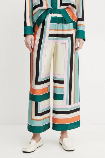 Hodvábne nohavice Weekend Max Mara dámske, viac farieb, široké, vysoký pás, 2515131051600