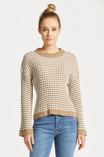 PULÓVER GANT STRIPE COTTON RIB C-NECK DARK KHAKI
