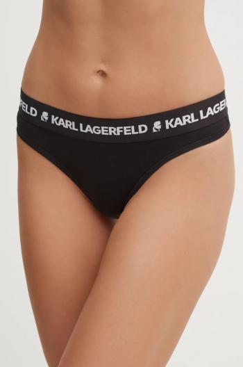 Tangá Karl Lagerfeld 3-pak čierna farba, 246W2113