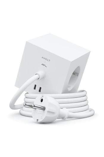 Magnetická nabíjacia kocka Avolt Square 1, 3 m Opal White biela farba