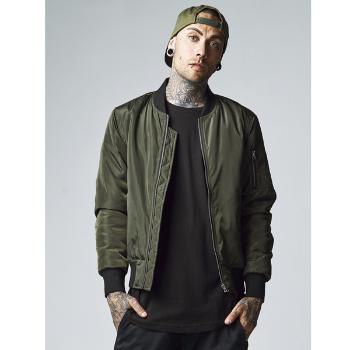 Urban Classics 2-Tone Bomber Jacket darkolive/black - L