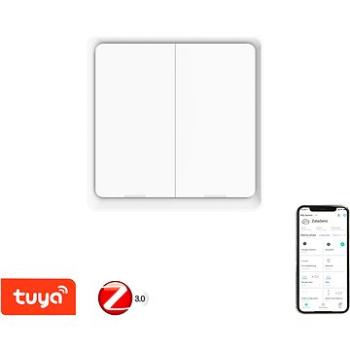 Immax NEO Smart vypínač 2-tlačidlový Zigbee 3.0 (07507L)