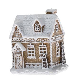 Vianočná medovníková chalúpka, 8,1 x 10,3 x 6  cm, polyresin