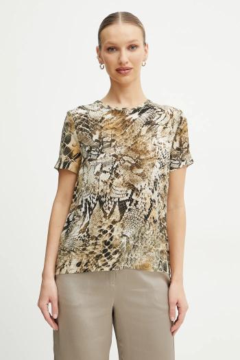 Hodvábna blúzka Marciano Guess TATJANA zelená farba, vzorované, 5GGH36 7320A