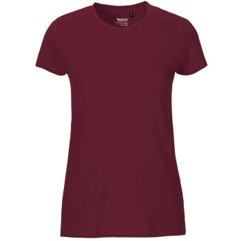 Neutral Dámske tričko Fit z organickej Fairtrade bavlny - Bordeaux | XXL