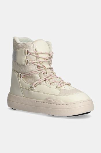 Členkové topánky Moon Boot MB PARK SNEAKER BOOT béžová farba, na plochom podpätku, jemne zateplené, 80D2470060 L002