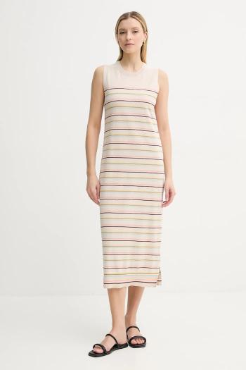 Šaty PS Paul Smith béžová farba, maxi, priliehavá, W2R.563N.P31304