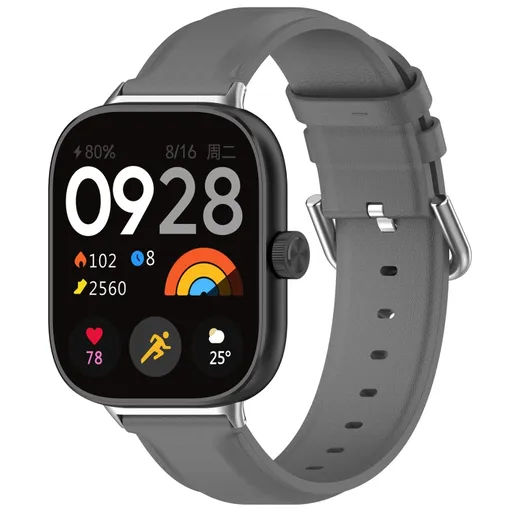 LEATHER Kožený remienok pre Xiaomi Redmi Watch 5 šedý