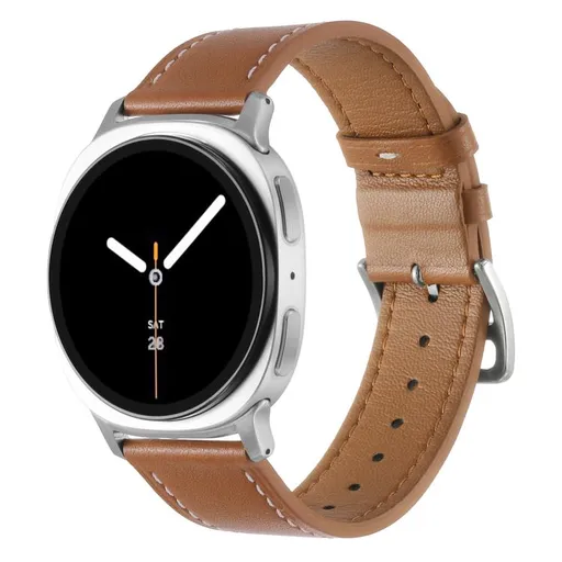 LEATHER Kožený remienok pre Samsung Galaxy Watch8 / Watch8 Classic svetlohnedý