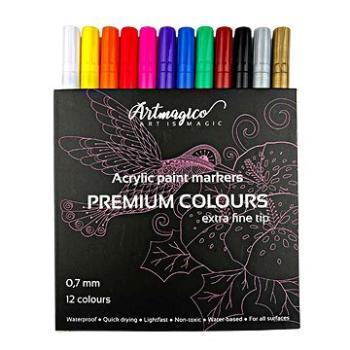 Artmagico Akrylový popisovač s extra jemným hrotom (0,7 mm) 12 ks (46)