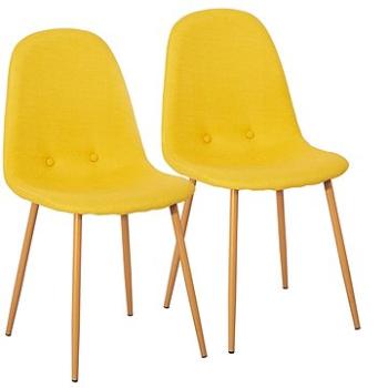 Jedálenská stolička LISA žltá, set 2 ks (1501)