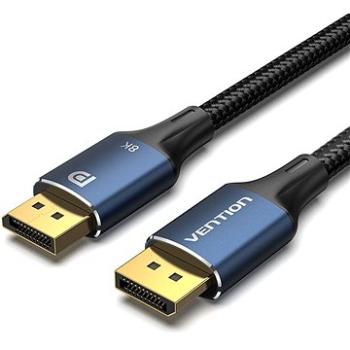 Vention Cotton Braided DP Male to Male HD Cable 8K 1 m Blue Aluminum Alloy Type (HCELF)