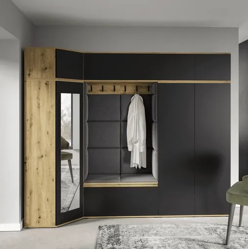 ArtPK Predsieň AMY 39 | so zrkadlom Farba: dub artisan / čierna