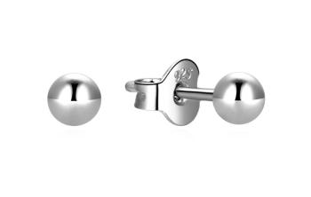 MOISS Minimalistické strieborné náušnice kôstky E000142 0,6 cm