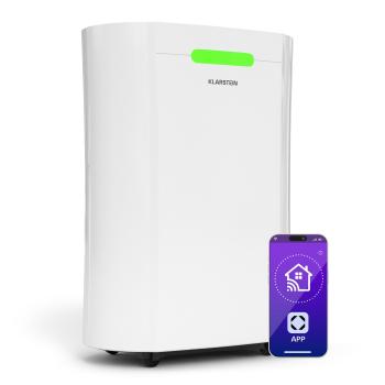 Klarstein AeroDry Smart 12 odvlhčovač vzduchu, 12 l/deň, 18 m², senzor vlhkosti, ovládanie pomocou aplikácie, 135 m³/h