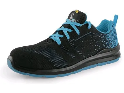 Obuv poltopánka CXS TEXLINE SILBA S1P ESD, čierno - modrá, vel.42