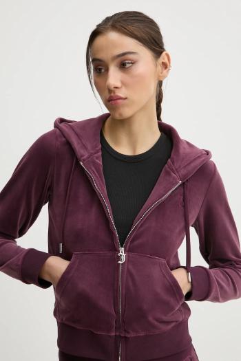 Mikina Juicy Couture dámska, bordová farba, s kapucňou, jednofarebná, JCAP176EU