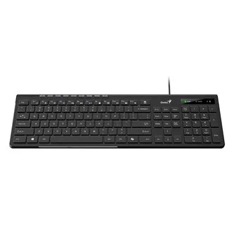 Genius Slimstar 230 II COPILOT 31310048407, klávesnice CZ/SK, multimediální, slim typ drátová (USB), černá