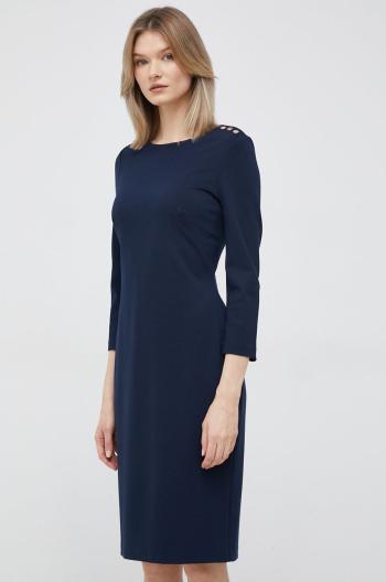 Šaty Lauren Ralph Lauren tmavomodrá farba, mini, priliehavá
