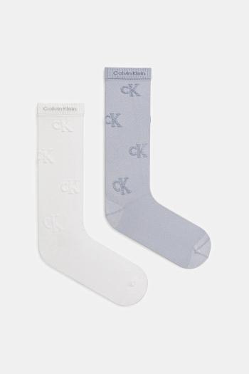 Ponožky Calvin Klein Jeans 2-pak pánske, biela farba, 701235863