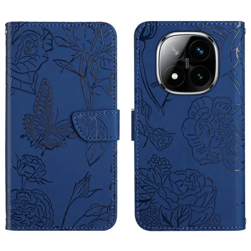 ART BLOSSOM Peňaženkový obal pre Xiaomi Redmi Note 14 Pro modrý