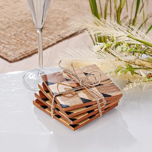 Gilde Podtácky z mangového dřeva, 4 ks