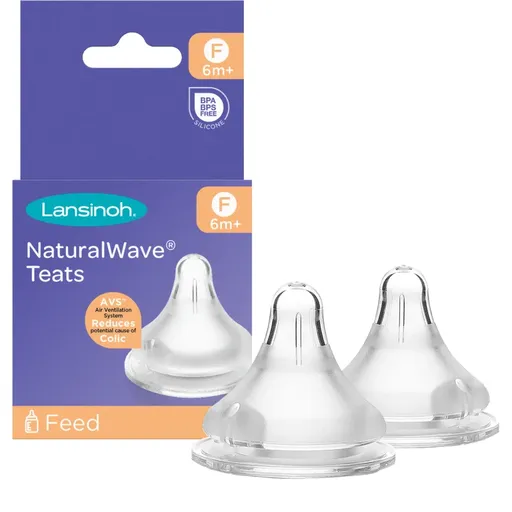 Lansinoh NaturalWave cumlík na fľašu Fast 2 ks
