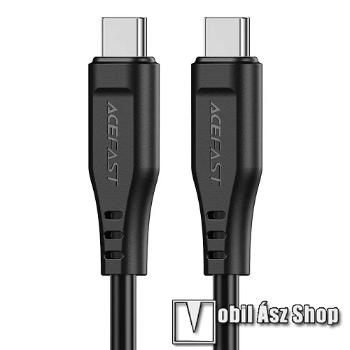 ACEFAST C3-03 adatátviteli kábel / USB töltő - Type-C / Type-C, 60W, 1.2m hosszú, 3A, 480Mbps adatátviteli sebesség, PD gyorstöltés támogatás, törésgátló - FEKETE - C3-03 - GYÁRI