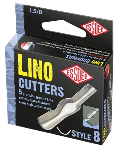 ESSDEE - Oceľové rydlá na lino 5 ks, veľkosť 8