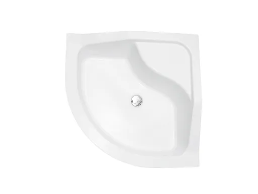 BESCO - Štvrťkruhová sprchová vanička OLIVER II - Nožičky k vani - Bez nožičiek, Rozmer A - 80, Rozmer B - 80 VANKOLIVEII80