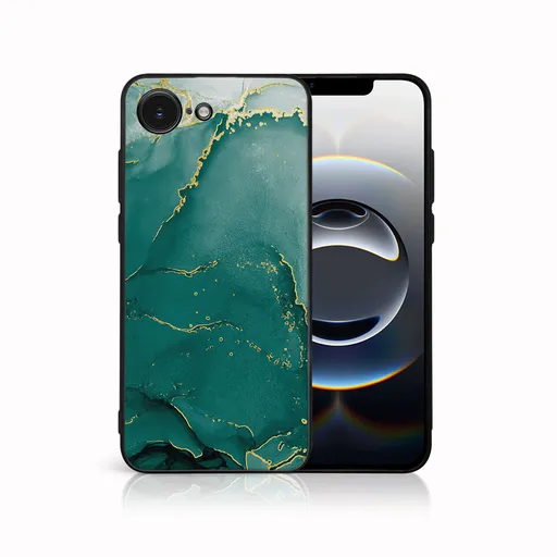 MY ART Ochranný kryt pre Apple iPhone 16e GREEN MARBLE (145)