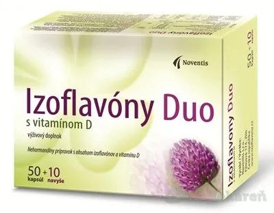 Noventis Izoflavóny Duo s Vitamínom D 4 × 15 kapsúl