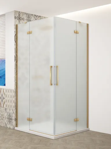 GELCO - TRINITY GOLD štvorcový kút 800x800 rohový vstup, matné sklo, GT2280-80M-G GT2280-80M-G