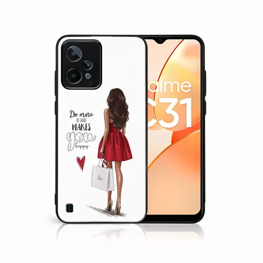 MY ART Ochranný kryt Realme C31 -RED DRESS (137)